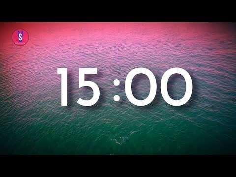 15 Minutes Countdown Timer (No Music) | Ocean Sunset Background | Full HD