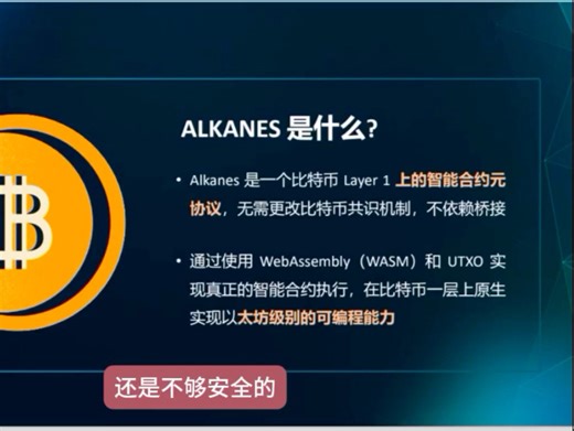 ALKANES比特币原生智能合约开启比特币LAYER 1的可编程金融新时代