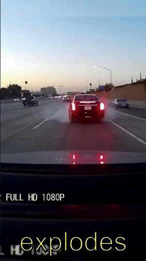 Cadillac Tire EXPLODES on Freeway! SHOCKING Dashcam Footage