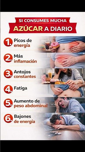 Esto es lo que pasa cuando consumes demasiada azúcar #salud #nutrición #cuerpo