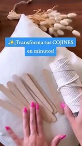 Transforma tus COJINES en minutos 😍👌 ‼️Comenta COJÍN si te gustaría realizar este accesorio‼️ ✅ Dale click al link de mí perfil, si quieres aprender a realizar Proyectos en Macramé. #macramediy #decoracionboho #cojinespersonalizados #cojines #manualidadesconestilo #aprendermacrame #macrameparaprincipiantes #manualidades | Cuerdasycreaciones