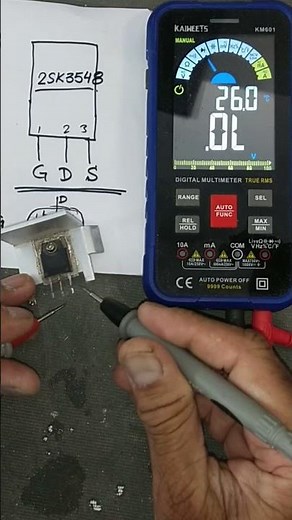 How to test mosfet using multimeter #shorts