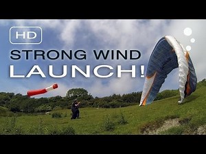 Paraglider Control: Strong Wind Launching (Simple Depower)