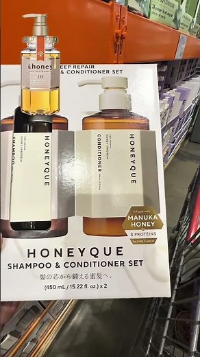 Costco is bringing more Japanese beauty products to us!👏 This honeyque shampoo and conditioner set