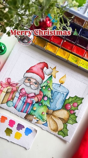 12K views · 112 reactions | Merry Christmas World  Watercolour...