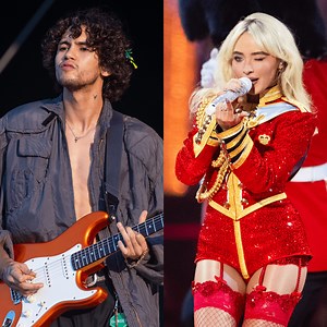 Dominic Fike Trolled Sabrina Carpenter at Lollapalooza With a Clip From One of Her Movies