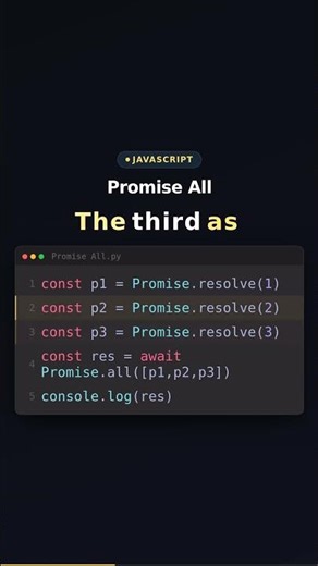 Master JavaScript: Run Promises in Parallel with 'Promise.all()' 🚀 #programming #javascript