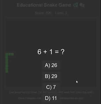 Discover the Ultimate Fun Way to Master Math: Educational Snake Game!