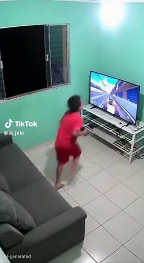 Explosão de TV durante jogo de vídeo game | TikTok