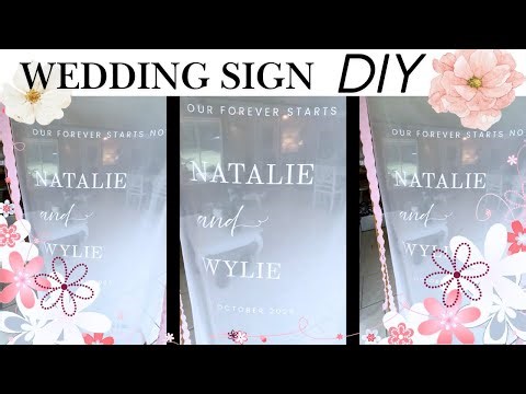 Custom DIY Wedding Decor | Chiffon Fabric Wedding Sign | HTV on Ultra Sheer Fabric