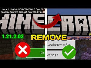 HOW TO REMOVE MINECRAFT ￼BETA TEXT 1.21.2 | 2024