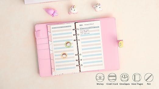 Budget Binder PU Leather Notebook Binder Budget Planner