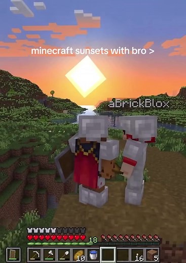 Exploring Minecraft Sunsets: A Bro's Journey