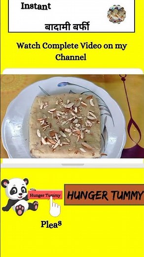 INSTANT Badami Rava Burfi | कुरकुरी बादामी रवा बर्फी | Shorts | Hunger Tummy