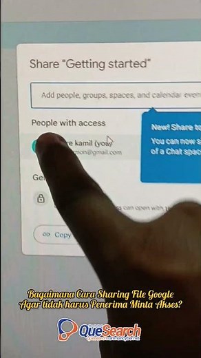 Bagaimana Cara Sharing File atau Folder di Google Drive agar Penerima tidak Harus Minta Akses ?