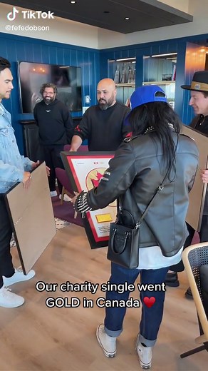 Such a special project ♥️ Congrats #ArtistsCAN #LeanOnMe is certified #gold in Canada #fyp