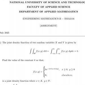 Given the joint density function: \int\int_{\mathbb{R}^2} f(x... | Filo