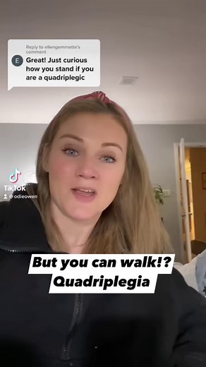 124K views · 1.3K reactions | But you can walk!? Yes, I have some thing called central spinal cord syndrome. I use a power wheelchair full-time because I don’t have the arm strength or function to push a manual one, but I do have a little bit of function in my legs… More so than in my arms and fingers. Don’t worry, still considered a quadriplegic! Impairment in all four limbs and trunk control!﫡 #quadriplegicmom #wheelchairmom #paralysis #quadriplegic | Jessie Owen | Facebook