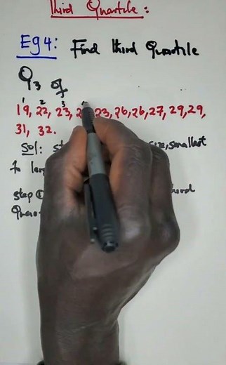 Measuring Spread| Third Quartile| Eg. 4 #youtubeshorts #statistics #quartiles