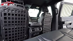 Tactical Seat Back & Headrest Molle Panel Compatible with 2015-2025 2026 Ford F150 Tactical Seat Back Organizers Rigid Headrest Molle Panel Storage Shelf for 2024 Ford F-150 Accessories (6PCS)