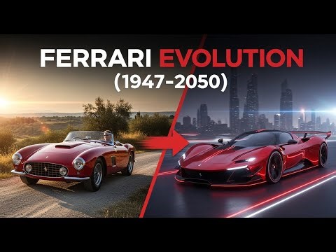 Ferrari Evolution Timeline (1947–2050) 🏎 From Racing Legends to Hypercar Future