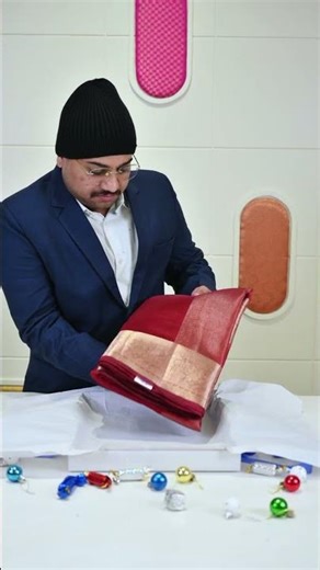 This Christmas, Gift Yourself a Timeless Red Silk Saree | GNSR Textiles