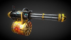 Minigun / Machine Gun / Gatling Gun - Download Free 3D model by Shaz (@shaz13)
