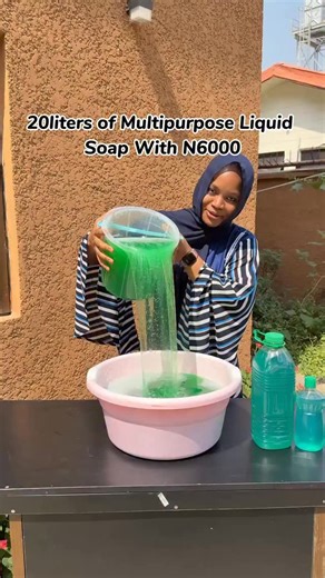 Nafisat Abdulrahim on Instagram: "Making your own multi purpose liquid soap is so easy and it’s just as good as the store bought ones.. Hope you found this video useful Ingredients: - 20 liters of water - 52g STTP (Sodium Tripolyphosphate) - 200g Soda Ash (Sodium Carbonate) - 50g Caustic Soda (Sodium Hydroxide) - 100g SLS (Sodium Lauryl Sulfate) - 20g Color (dye or pigment) - 100g Nitrosol (a thickening agent) - 500g Sulphonic Acid (a pH adjuster) - 100g Texapon (a surfactant) - 300g Foam Booste