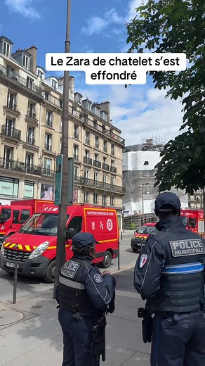 Le Zara de Châtelet il est fermé tous, c’est effondré au niveau des échafaudage, #paris