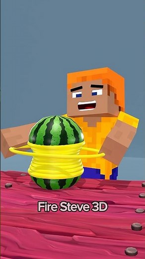 1000 Rubber Bands vs Watermelon! 🤯🍉 #Shorts #minecraft