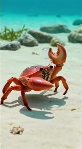 Cute AI Crab in the Sand 🦀 Tiny Ocean Explorer