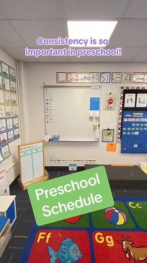Take a look at our visual preschool schedule, a key tool for establishing a consistent routine for young learners. This video showcases how our straightforward, visual schedule helps preschoolers understand their daily activities. The clear structure reduces anxiety and aids in smooth transitions, supporting their development and independence throughout the school day. | Preschool Vibes