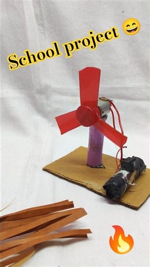 diy mini table fan school project 🔥 #shorts #schoolproject #diy #viral