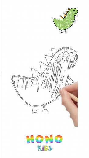 Drawing a Cartoon Dragon in 1 Minutes (Easy Tutorial for Beginners) #drawingtutorial #drawing