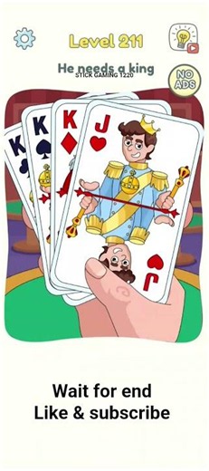 DOP 3 Level 211 | Can You Create the King? 👑🃏 (Card Game Puzzle!)#stickgaming1220 #dop3solution