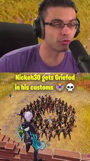Nickeh30 got Griefed in his custom again😭 (Part 3) #fortnite #fortnitefunny #fypfortnite #fortniteclips #nickeh30