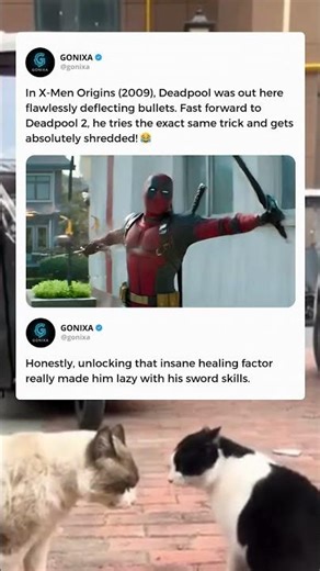 In X-Men Origins (2009), Deadpool was out here flawlessly deflecting bullets. 😂