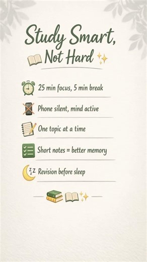"Work smarter, not harder—because your brain needs a break too. 🧠☕️ #StudyHacks #Focus #Efficiency"