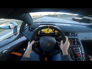 POV DRIVE in my LAMBORGHINI AVENTADOR SV ROADSTER with full titanium iPE exhaust + insane FLAMES!