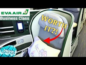EVA AIR 777-300ER BUSINESS CLASS OVERNIGHT Flight Review from Taipei to Chicago! 14-HOUR FLIGHT!