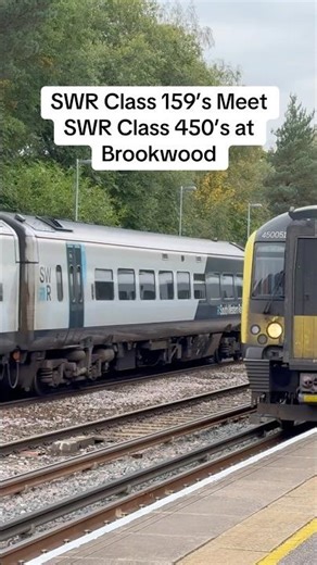 SWR Class 159’s Meet SWR Class 450’s At Brookwood