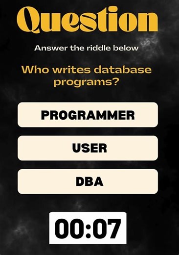 Who writes database programs?