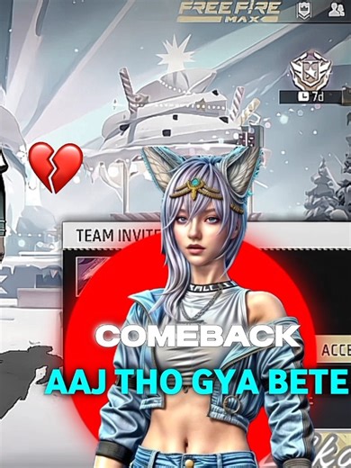 “Comeback Kar Du Kya? 💔 ” #shorts​​​ #freefireshorts​​​