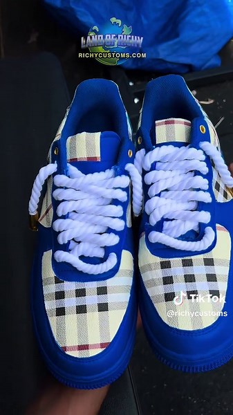 Shop Lavish Royal Blue Plaid AIR F1 Collection