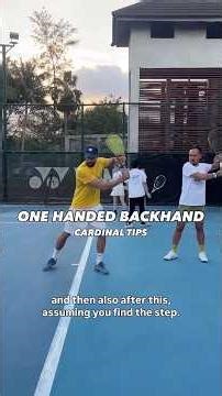 ONE HANDED BACKHAND - CARDINAL TIPS!👌 #tenfitmen #onehandedbackhand #tennisbackhand #backhand