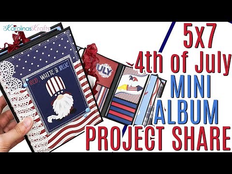 Interactive 5x7 Mini Album Project Share using Photo Play Gnome for the Holidays Fourth of July