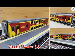 Indian Train Models | Indian Railways | How To Make Paper Train coaches - LHB Double Decker