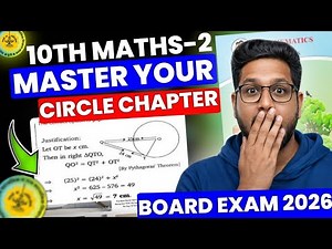 MASTER YOUR CIRCLE CHAPTER | 10TH MATHS 2 | BOARD EXAM 2026 | JR TUTORIALS |