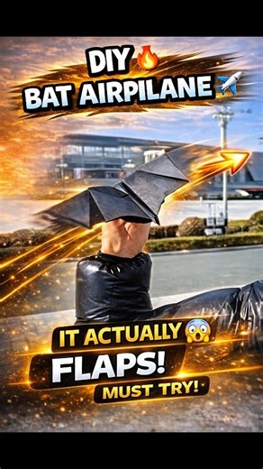 BEST Bat Paper Airplane 🦇🔥 Real Flying Trick #shorts #viral #trending #paperplane #homemade #howto