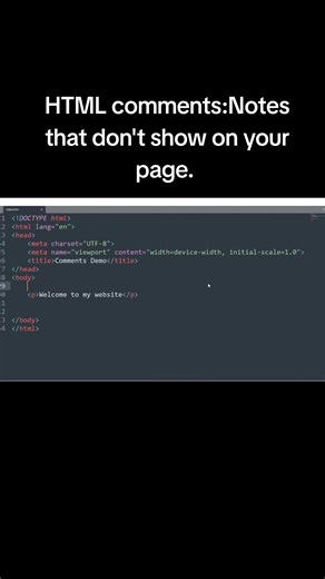 HTML comments #html #coding #programming #learnhtml